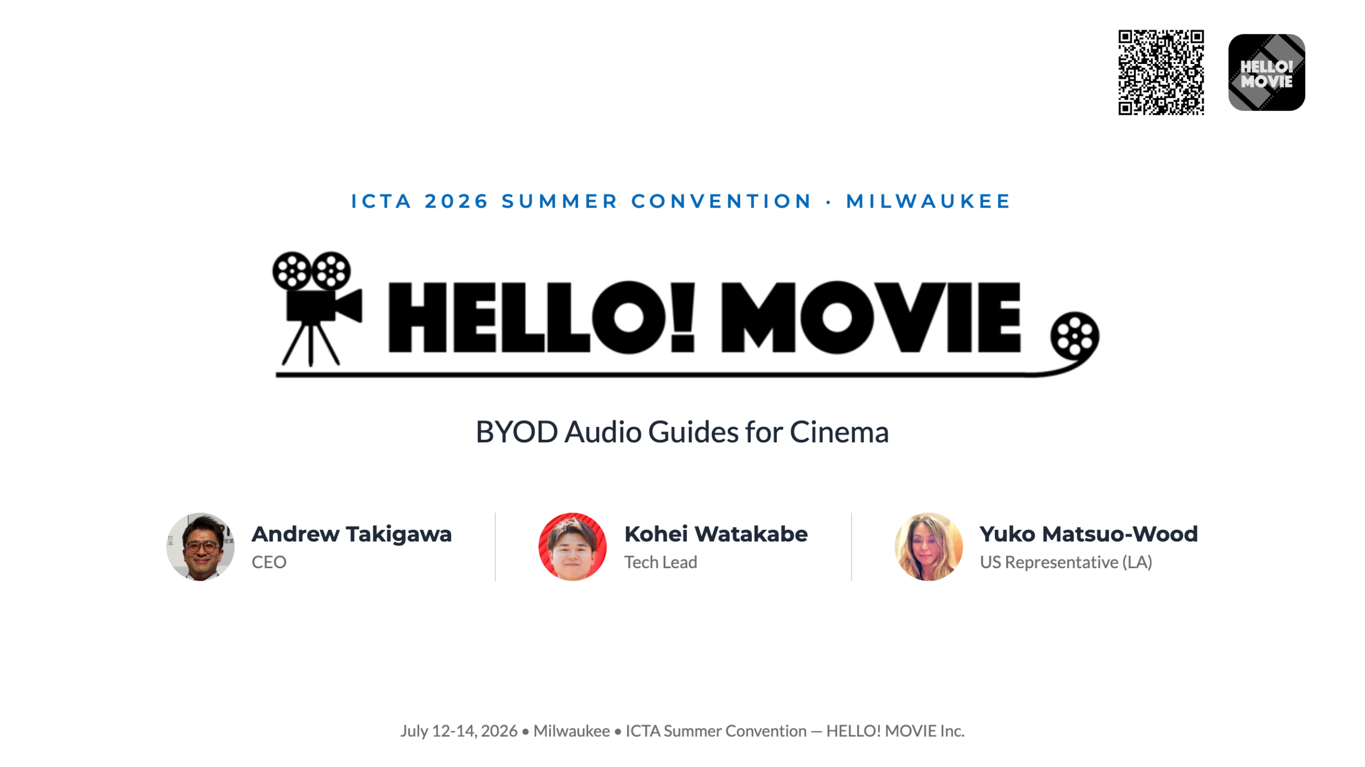 HELLO! MOVIE at ICTA 2026 Summer Convention Milwaukee